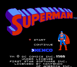 Superman (easy mode) Title Screen